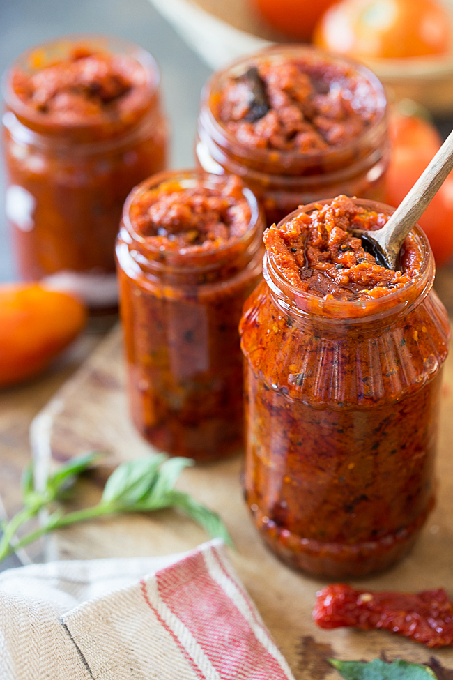 sun-dried tomato pickle - A Bit Wholesomely